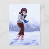 Das Schneesturm Feiertagspostkarte (Vorderseite)