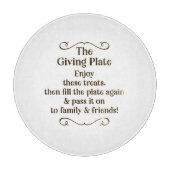 Das Schneidebrett der Platte (Vorderseite)