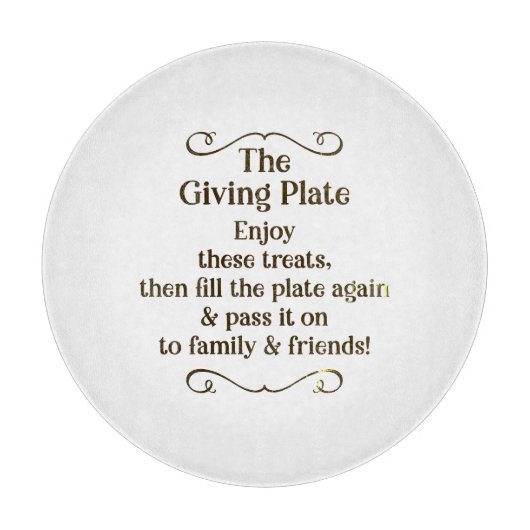 Das Schneidebrett der Platte (Vorderseite)