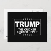 Das schnellere F - er Upper - Anti-Trump-Zeichen - Postkarte (Vorne/Hinten)