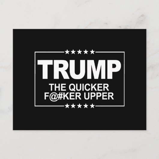 Das schnellere F - er Upper - Anti-Trump-Zeichen - Postkarte (Vorderseite)