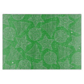 Das Schnittboard für grüne und weiße Weihnachtsmus Schneidebrett (Vorderseite)