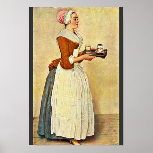 Das Schokoladen-Mädchen (Fräulein Baldauf), durch Poster
