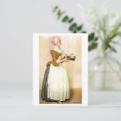 Das Schokoladenmädchen, Kunstmalerei Postkarte (Stehend Vorderseite)