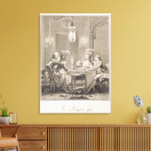 Das schöne Abendmahl, 1781, graviert von I.S. Helm Leinwanddruck (Insitu (Wohnzimmer))