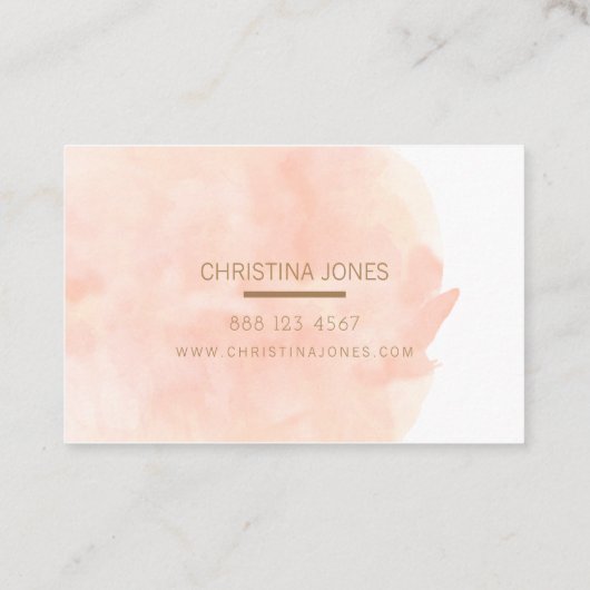Das schöne ★ erröten Aquarell Visitenkarte (Rückseite)