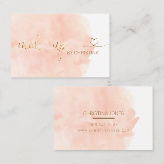 Das schöne ★ erröten Aquarell Visitenkarte (Vorne/Hinten)