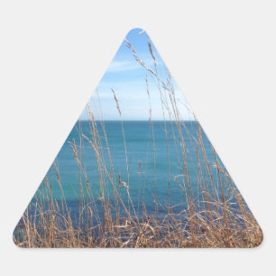 Das schöne Gras und das Meer Dreieckiger Aufkleber