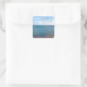 Das schöne Gras und das Meer Quadratischer Aufkleber (Tasche)