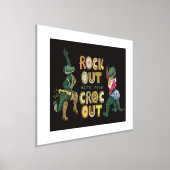 Das schöne Krokodil-Puck mit dem Croc Out Foliendrucke (Ablage )