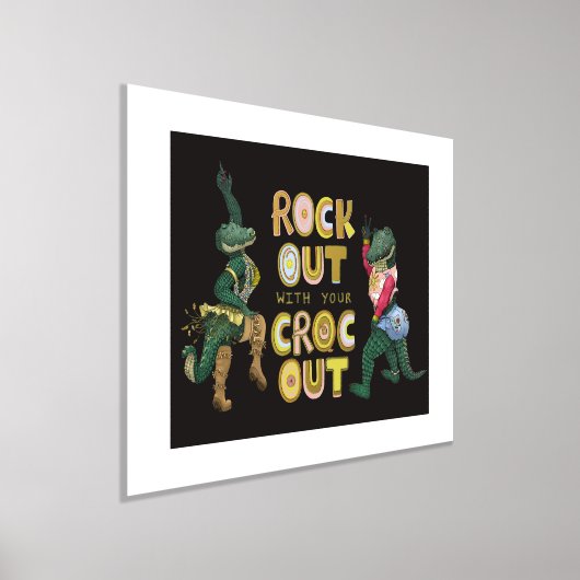 Das schöne Krokodil-Puck mit dem Croc Out Foliendrucke (Ablage )