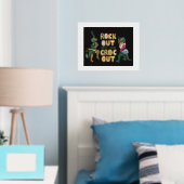 Das schöne Krokodil-Puck mit dem Croc Out Foliendrucke (In Situ (Schlafzimmer))