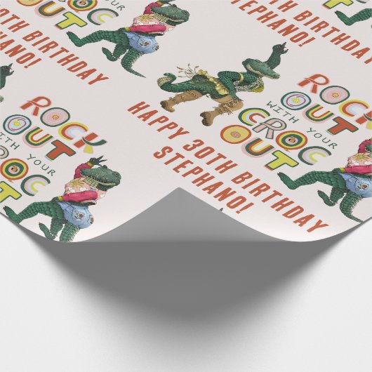 Das schöne Krokodil-Puck mit dem Croc Out Geschenkpapier (Ecke)