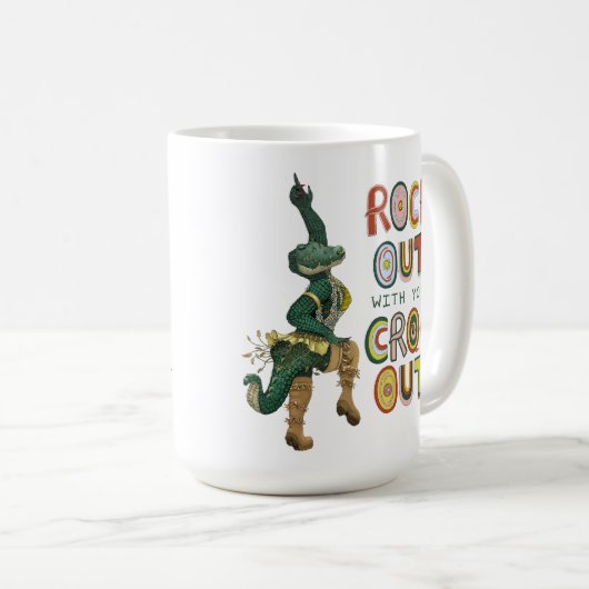 Das schöne Krokodil-Puck mit dem Croc Out Kaffeetasse (VorderseiteRechts)