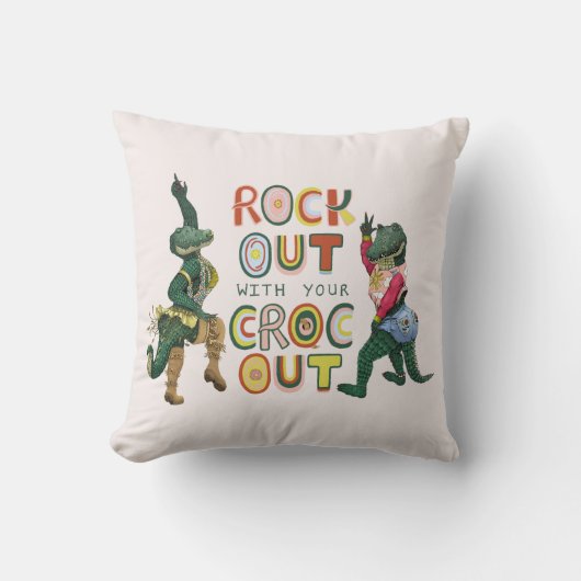 Das schöne Krokodil-Puck mit dem Croc Out Kissen (Vorderseite)