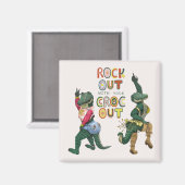 Das schöne Krokodil-Puck mit dem Croc Out Magnet (Vorderseite/Rückseite)