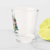 Das schöne Krokodil-Puck mit dem Croc Out Schnapsglas (Rechts)