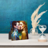 Das schöne lesbische Gemälde ist farbenfroh Fotoplatte (InSitu)