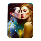 Das schöne lesbische Gemälde ist farbenfroh Magnet (Vertikal)