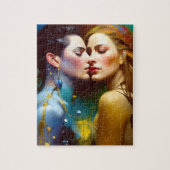 Das schöne lesbische Gemälde ist farbenfroh Puzzle (Vertikal)