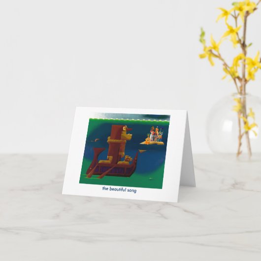 das schöne Lied - notecard Karte (Gelbe Blume)