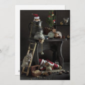 Das schöne Neujahr mit Hamstern Feiertagskarte (Vorne/Hinten)