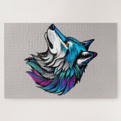 Das schöne Profil eines Wolfs Puzzle (Horizontal)