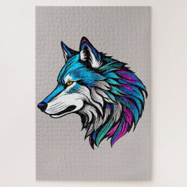 Das schöne Profil eines Wolfs Puzzle