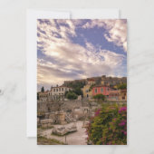 Das schöne und farbenfrohe Athen Einladung (Rückseite)