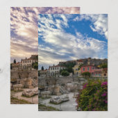 Das schöne und farbenfrohe Athen Einladung (Vorne/Hinten)