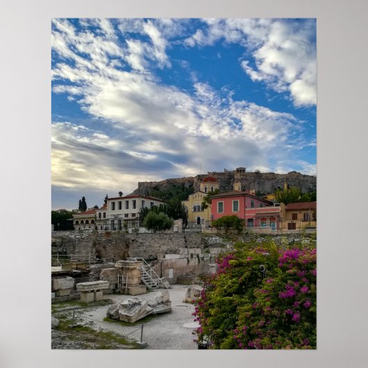 Das schöne und farbenfrohe Athen Poster (Vorne)
