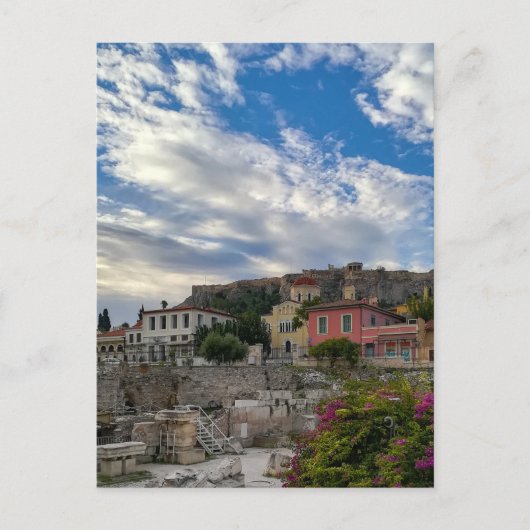 Das schöne und farbenfrohe Athen Postkarte (Vorderseite)