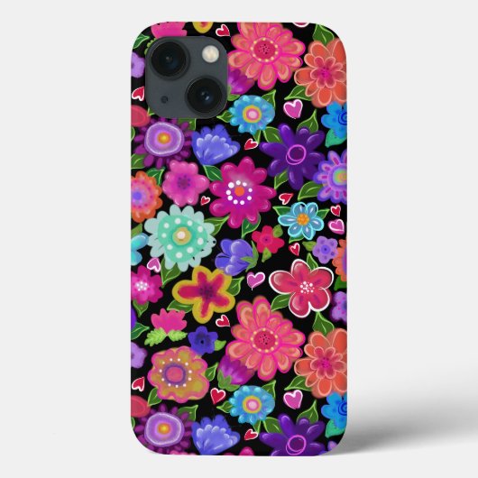 Das schönste Boho-Blume-Muster Case-Mate iPhone Hülle (Rückseite)