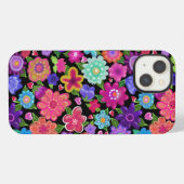 Das schönste Boho-Blumenmuster iPhone Hülle (Rückseite (Horizontal))
