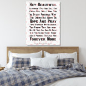 Das schönste Mädchen der Welt Leinwanddruck (Insitu (Schlafzimmer))