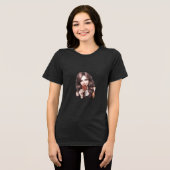 Das schönste Mädchen zeichne Schokolade Tri-Blend Shirt (Vorderseite voll)