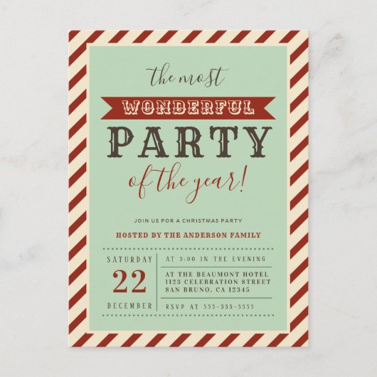 Das schönste Party des Jahres Einladungen (Vorderseite)