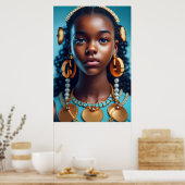 Das schönste südafrikanische Mädchen, Black-Histo Poster (Küche)