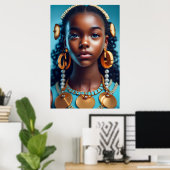 Das schönste südafrikanische Mädchen, Black-Histo Poster (Heimbüro)