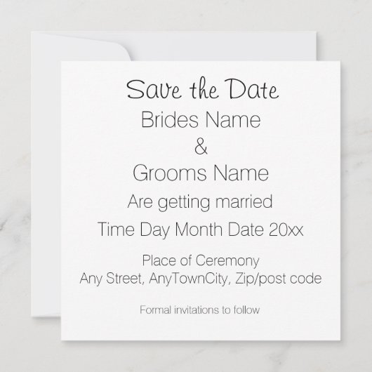 Das schottische, keltische Hochzeitthema Rette das Einladung (Rückseite)