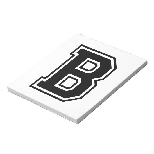 Das Schreiben B, Kollegium Alphabet Notizblock (Rotiert)