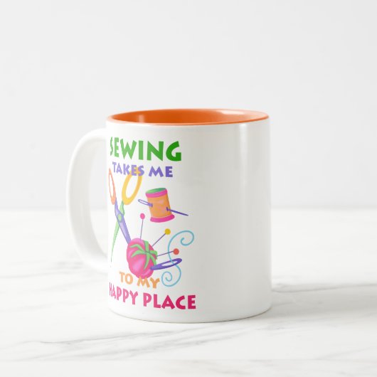 DAS SCHREIBEN BRAUCHT MICH ZWEIFARBIGE TASSE (Vorderseite Links)