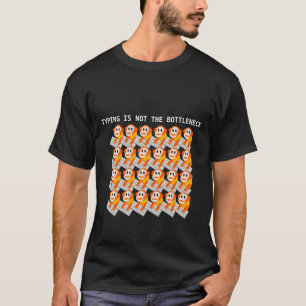 Das Schreiben ist nicht der Engpass (dunkle T-Shirt