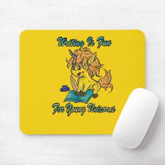 Das Schreiben ist Spaß für junge Einhörner Mousepad (Mit Mouse)