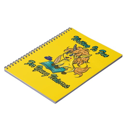 Das Schreiben ist Spaß für junge Einhörner Notizblock (Linke Seite)