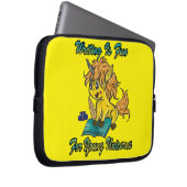 Das Schreiben ist Spaß für junge Uniköre, die sich Laptopschutzhülle (Vorne Rechts)