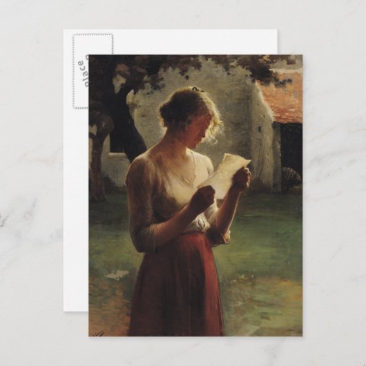 Das Schreiben Postkarte (Vorne/Hinten)