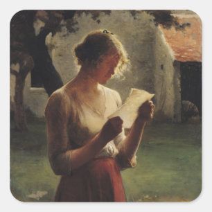 Das Schreiben Quadratischer Aufkleber