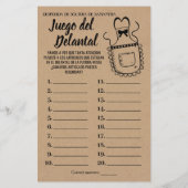 Das Schürze Brautparty Englisch Spanisch (Rückseite)