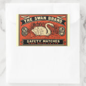 Das Schwan-Marken-Sicherheits-Match Rechteckiger Aufkleber (Tasche)